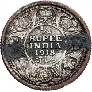 India - British, 1/4 Rupee 1918