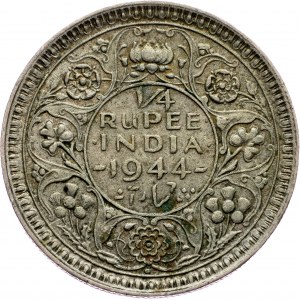 India - British, 1/4 Rupee 1944