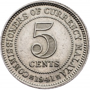 Malaya, 5 Cents 1941