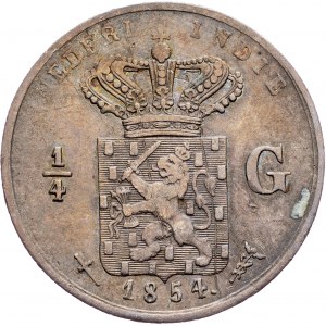 Netherlands East Indies, 1/4 Gulden 1854