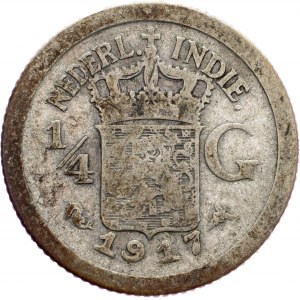 Netherlands East Indies, 1/4 Gulden 1917