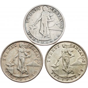 Philippines, 20 Centavos 1918, 1944, 1945
