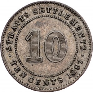 Straits Settlements, 10 Cents 1897