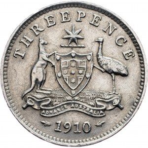Australia, 3 Pence 1910