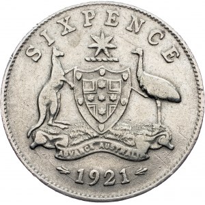 Australia, 6 Pence 1921