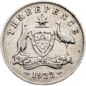 Australia, 3 Pence 1922
