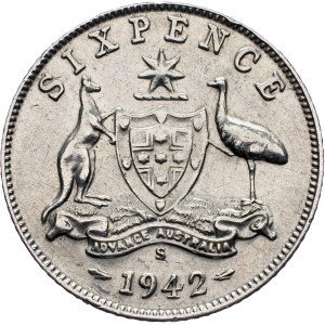 Australia, 6 Pence 1942
