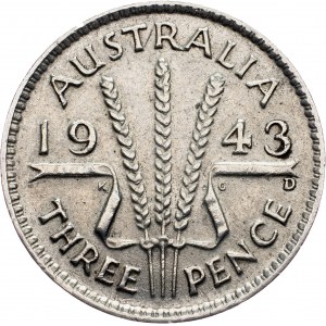 Australia, 3 Pence 1943