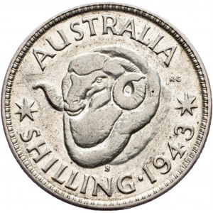 Australia, 1 Shilling 1943, S