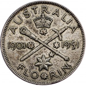 Australia, 1 Florin 1951