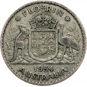Australia, 1 Florin 1954
