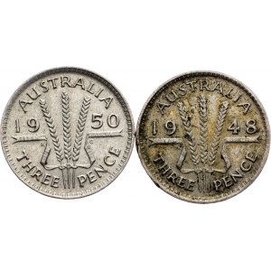 Australia, 3 Pence 1948, 1950