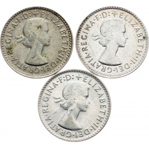 Australia, 3 Pence 1961, 1962, 1963