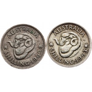 Australia, 1 Shilling 1962, 1963