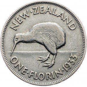 New Zealand, 1 Florin 1933