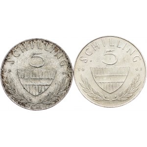 Austria, 5 Schilling 1960, 1962