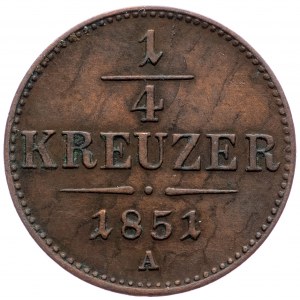 Franz Joseph I., 1/4 Kreuzer 1851, Vienna