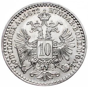 Franz Joseph I., 10 Kreuzer 1872, Vienna