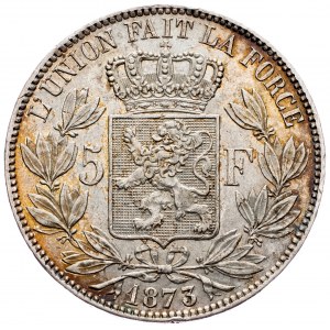 Belgium, 5 Francs 1873