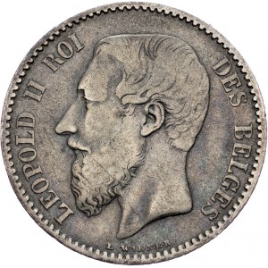 Belgium, 1 Franc 1886