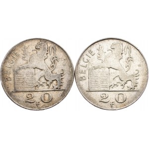 Belgium, 20 Francs 1949, 1951