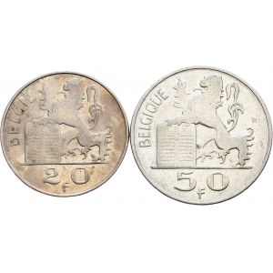 Belgium, 20 Francs, 50 Francs 1953, 1949