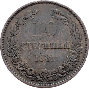Bulgaria, 10 Stotinki 1881