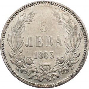 Bulgaria, 5 Leva 1885