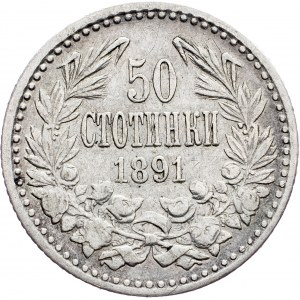 Bulgaria, 50 Stotinki 1891