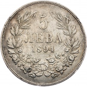 Bulgaria, 5 Leva 1894, Kremnitz
