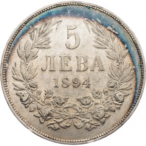 Bulgaria, 5 Leva 1894, Kremnitz