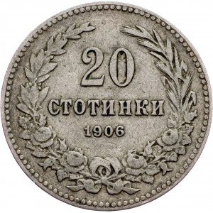 Bulgaria, 20 Stotinki 1906