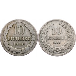 Bulgaria, 10 Stotinki 1888, 1906