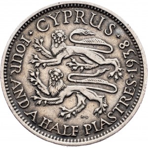 Cyprus, 4½ Piastres 1938