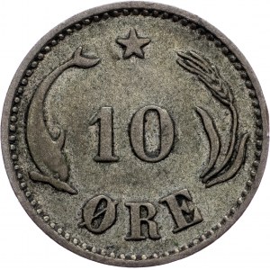 Denmark, 10 Ore 1889