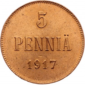 Finland, 5 Pennia 1917, Helsinki
