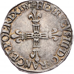 Henry III., 1/4 Ecu 1587, Rennes
