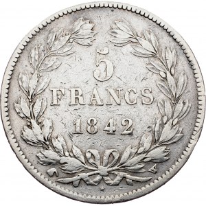 France, 5 Francs 1842, Lille