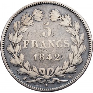 France, 5 Francs 1842, Bordeaux