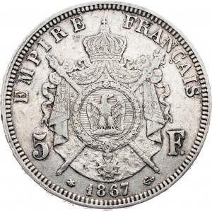 France, 5 Francs 1867, Paris