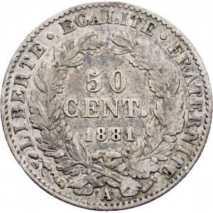 France, 50 Centimes 1881, Paris