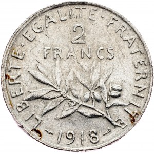 France, 2 Francs 1918