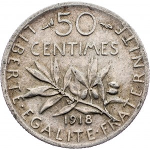France, 50 Centimes 1918, Paris