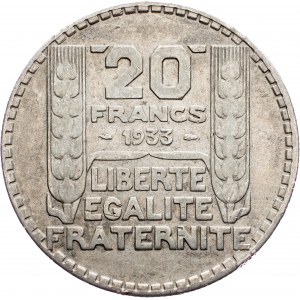 France, 20 Francs 1933