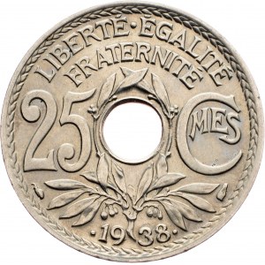 France, 25 Centimes 1938