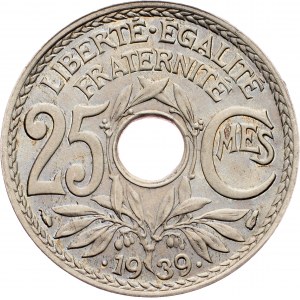 France, 25 Centimes 1939