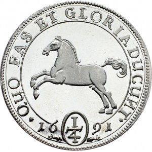 Georg Wilhelm, 1/4 Thaler 1691, Restrike