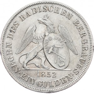 Germany, 1 Gulden 1852, Baden