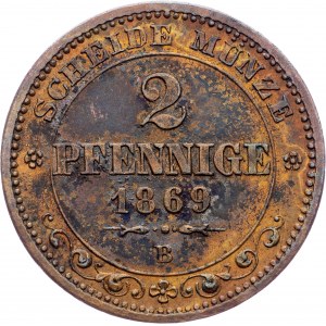 Germany, 2 Pfennige 1869, Dresden