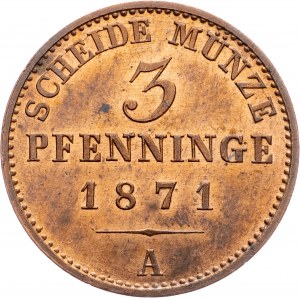 Germany, 3 Pfennig 1871, A